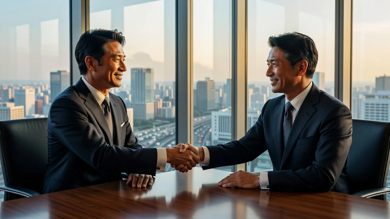 ビジネスパートナーの握手